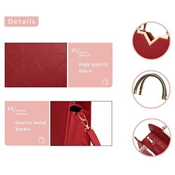 Classic Bag Bag Top Handle Strap Satchel Bag Satchel Bag Office Satchel V - Picture 5 of 6